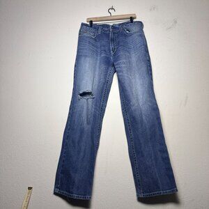 Ariat M2 Denim Jean Pant Men 36/34 Relaxed Bootcut Western Distressed Cowboy MX